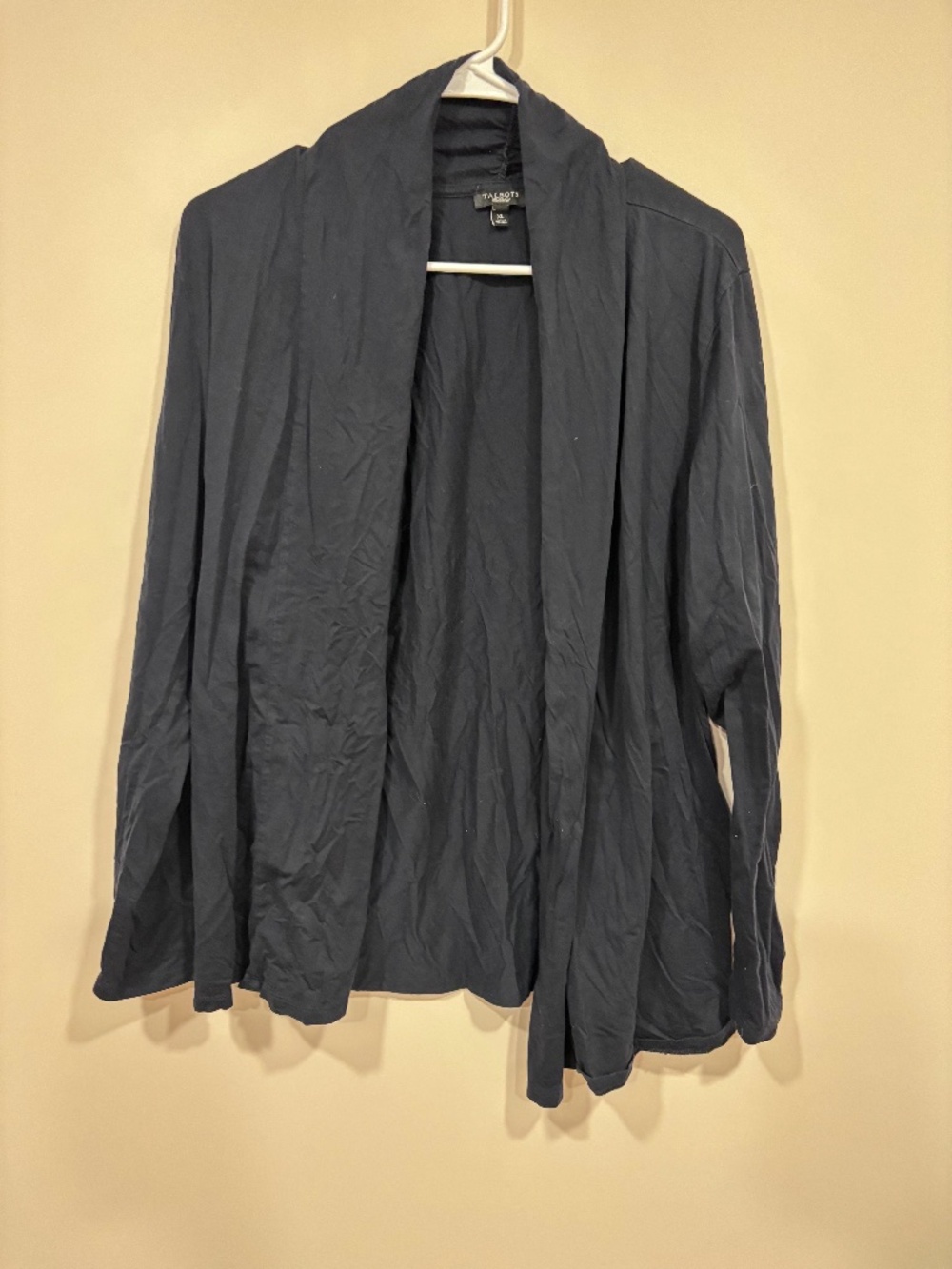WOMEN'S TALBOTS NAVY CARDIGAN SIZE XL
